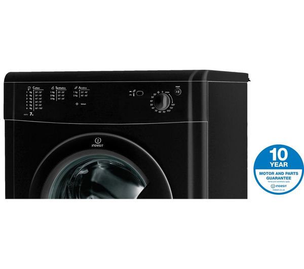 Buy INDESIT Ecotime IDV75BK Vented Tumble Dryer Black Free Delivery