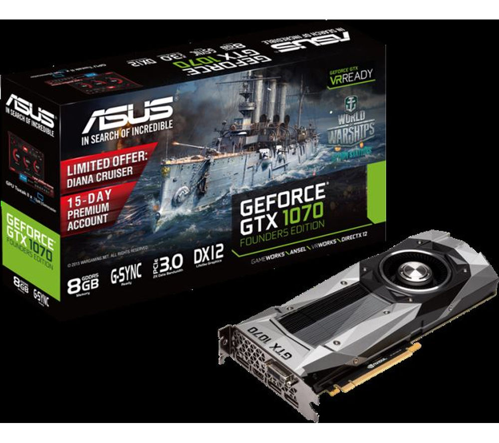 ASUS GeForce GTX 1070 - Founders Edition Deals | PC World