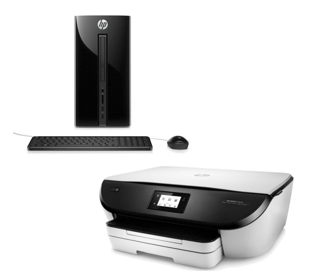 HP 460a060na Desktop PC & ENVY 5546 AllinOne Printer Bundle Deals PC World