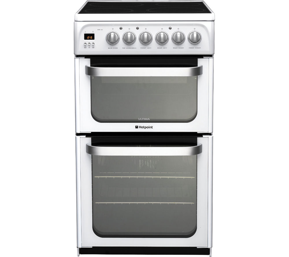 Hotpoint HUE52PS 50 cm Electric Ceramic Cooker in White
