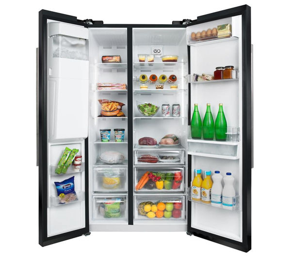 Buy BEKO ASN541B AmericanStyle Fridge Freezer Black Free Delivery