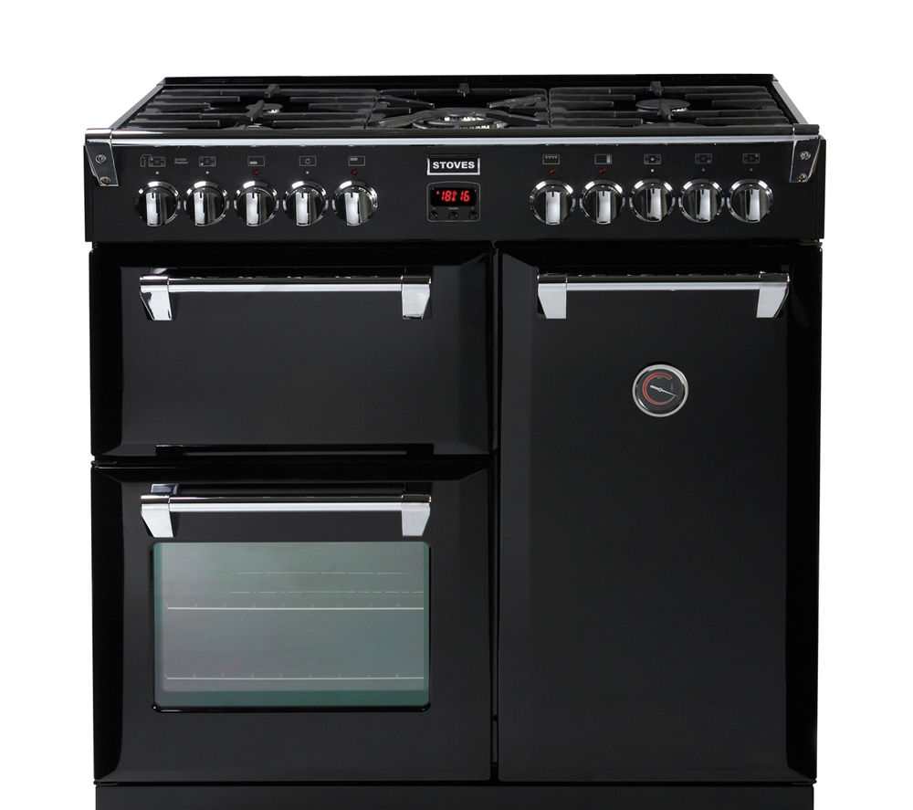 Buy Stoves Richmond 900dft Dual Fuel Range Cooker Black Free Delivery Currys