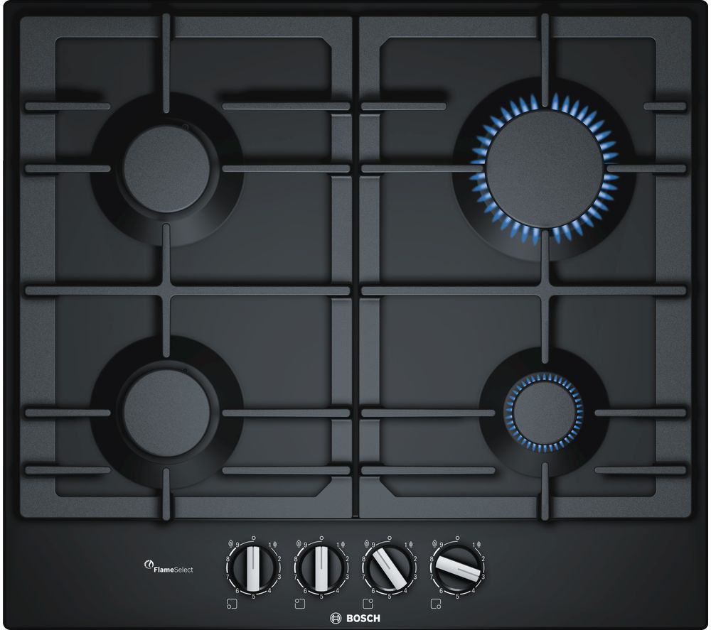 Buy BOSCH Serie 6 PCP6A6B90 Gas Hob Black Free Delivery Currys