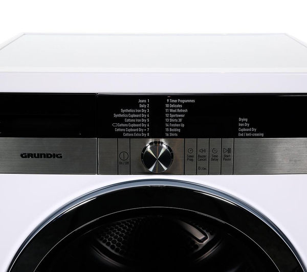 Buy GRUNDIG GTN38240GCW Heat Pump Condenser Tumble Dryer White Free Delivery Currys
