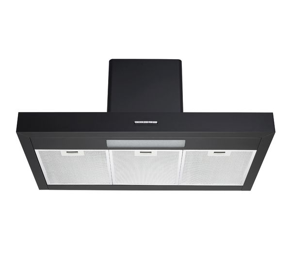 Logik L90CHDB11 Chimney Cooker Hood in Black