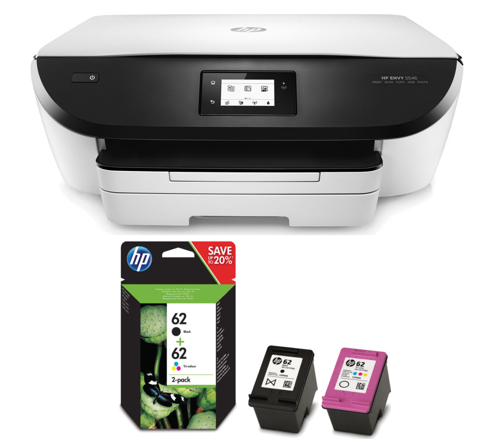 Buy Hp Envy 5546 Home Photo All In One Wireless Inkjet Printer And Ink Cartridges Bundle Free 6686