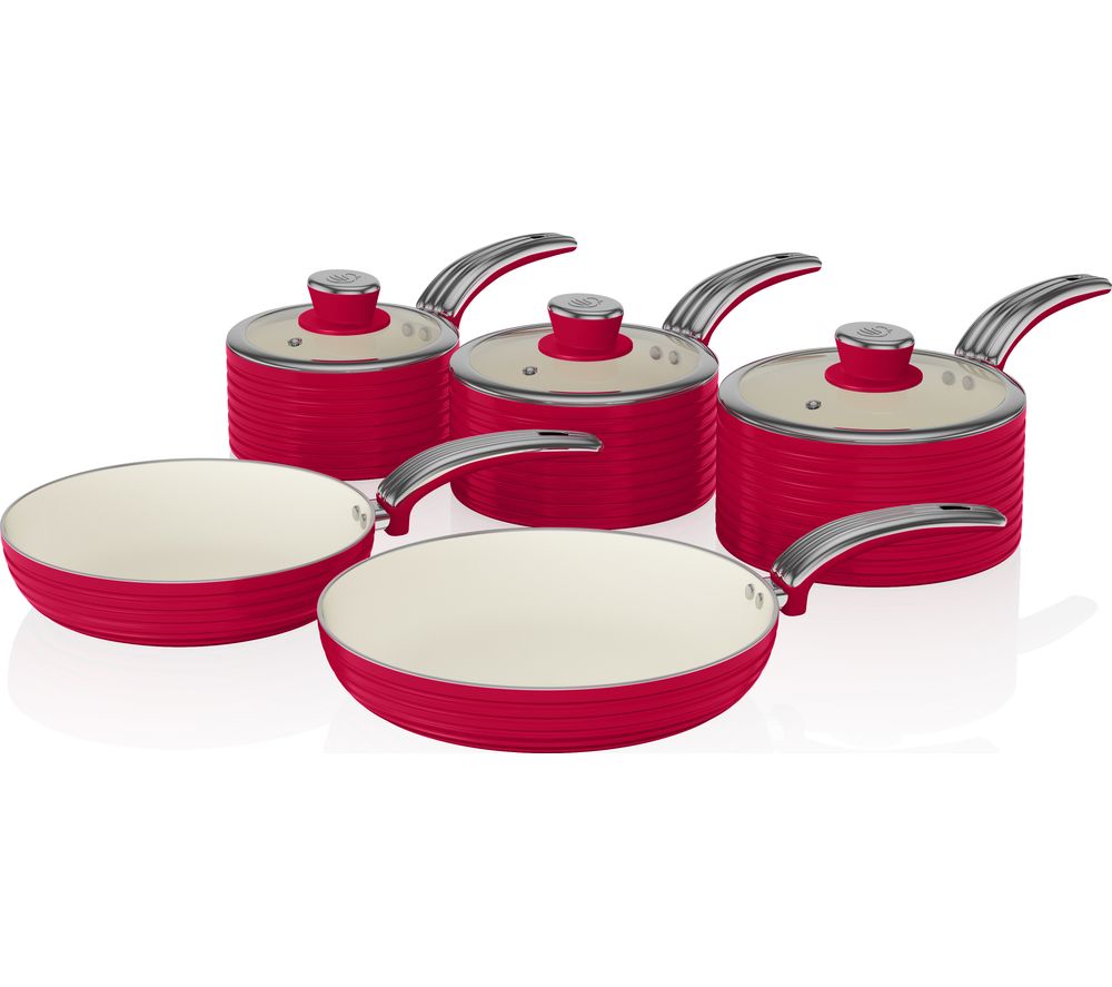 SWAN SWPS5020RN 5-piece Non-stick Saucepan Set Review