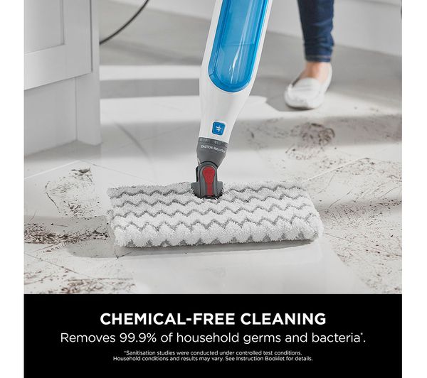 Buy SHARK S6001UK Klik N' Flip Steam Mop White & Blue Free Delivery Currys