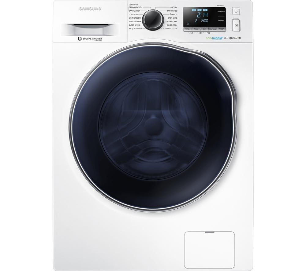 Samsung ecobubble WD80J6410AW/EU Washer Dryer in White