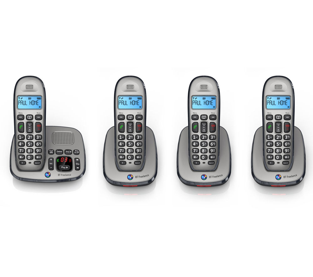 BT Freelance XD8500 Cordless Phone with Answering Machine   Quad    freelance xd8500