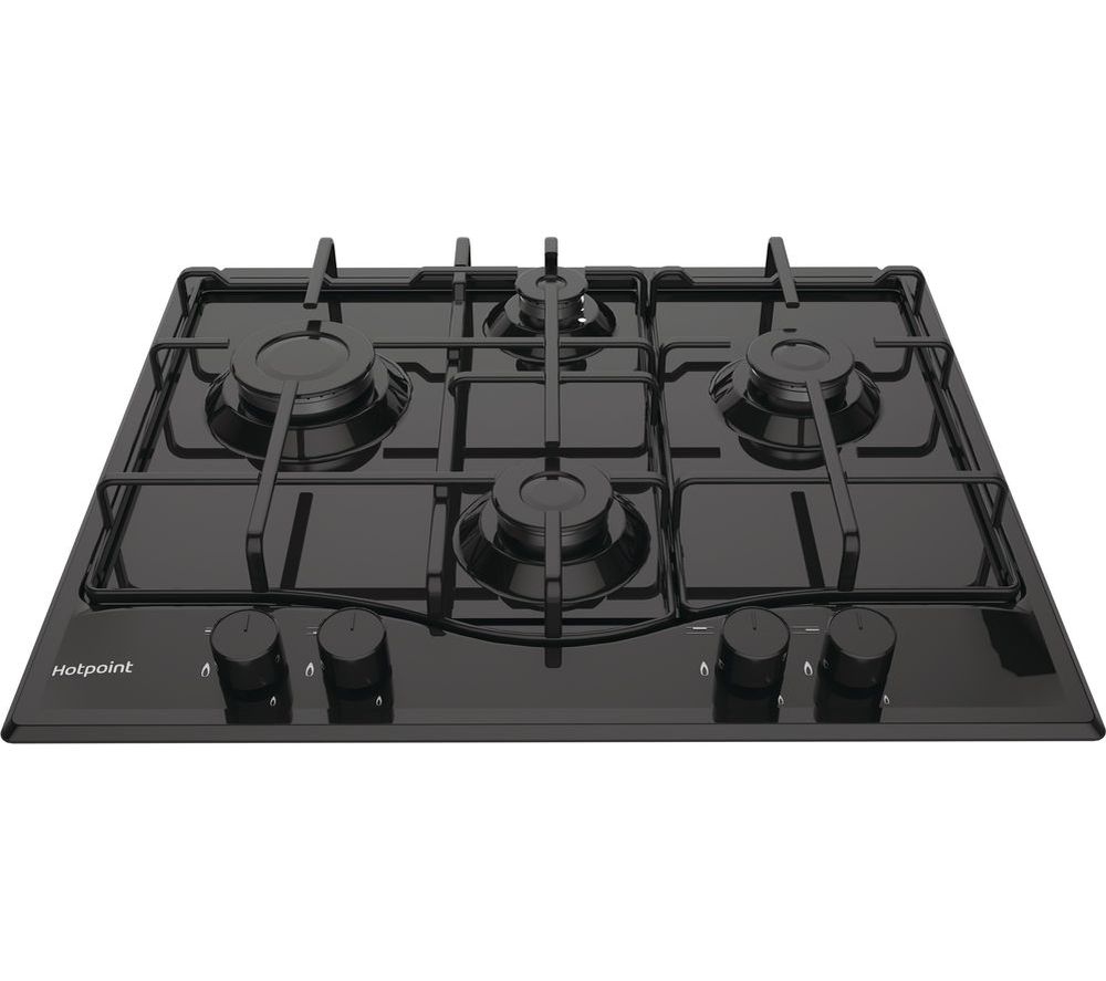Buy HOTPOINT PCN 642 /H(BK) Gas Hob Black Free Delivery Currys