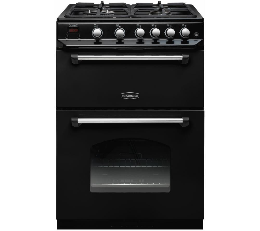 Buy RANGEMASTER Classic 60 Gas Cooker Black & Chrome Free Delivery Currys