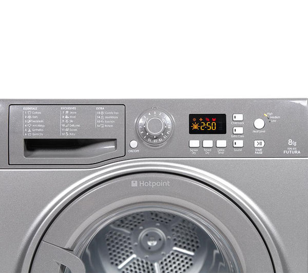 Buy HOTPOINT Futura TCFG87C6G Condenser Tumble Dryer Graphite Free