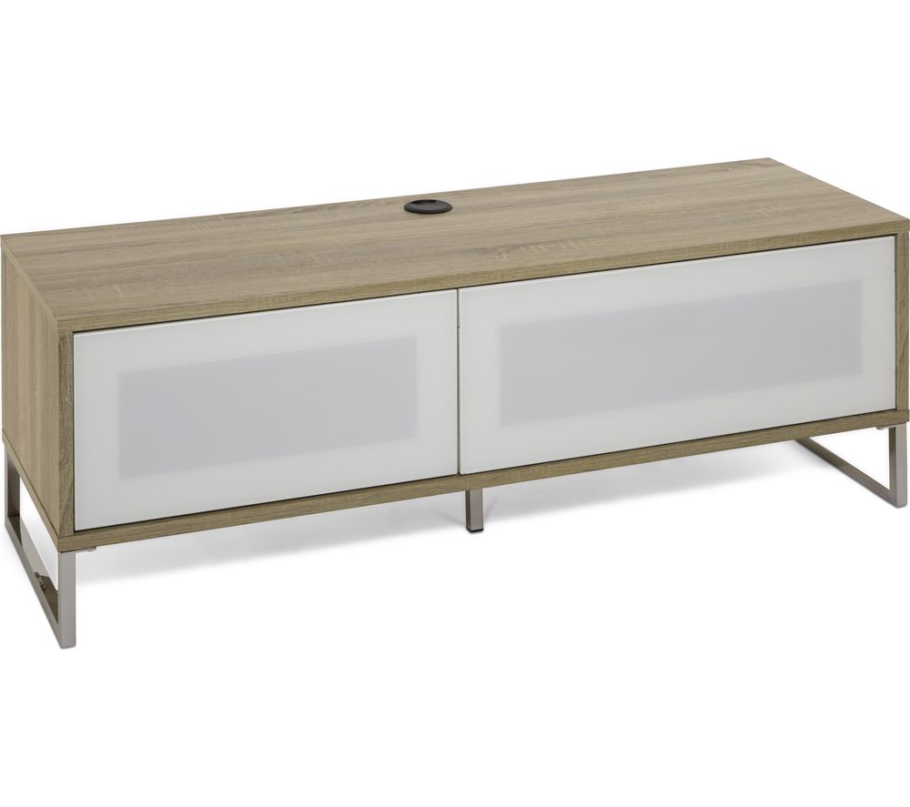 Alphason Helium Tv Stand - White & Light Oak, White Alphason Helium Tv Stand - White & Light Oak, White