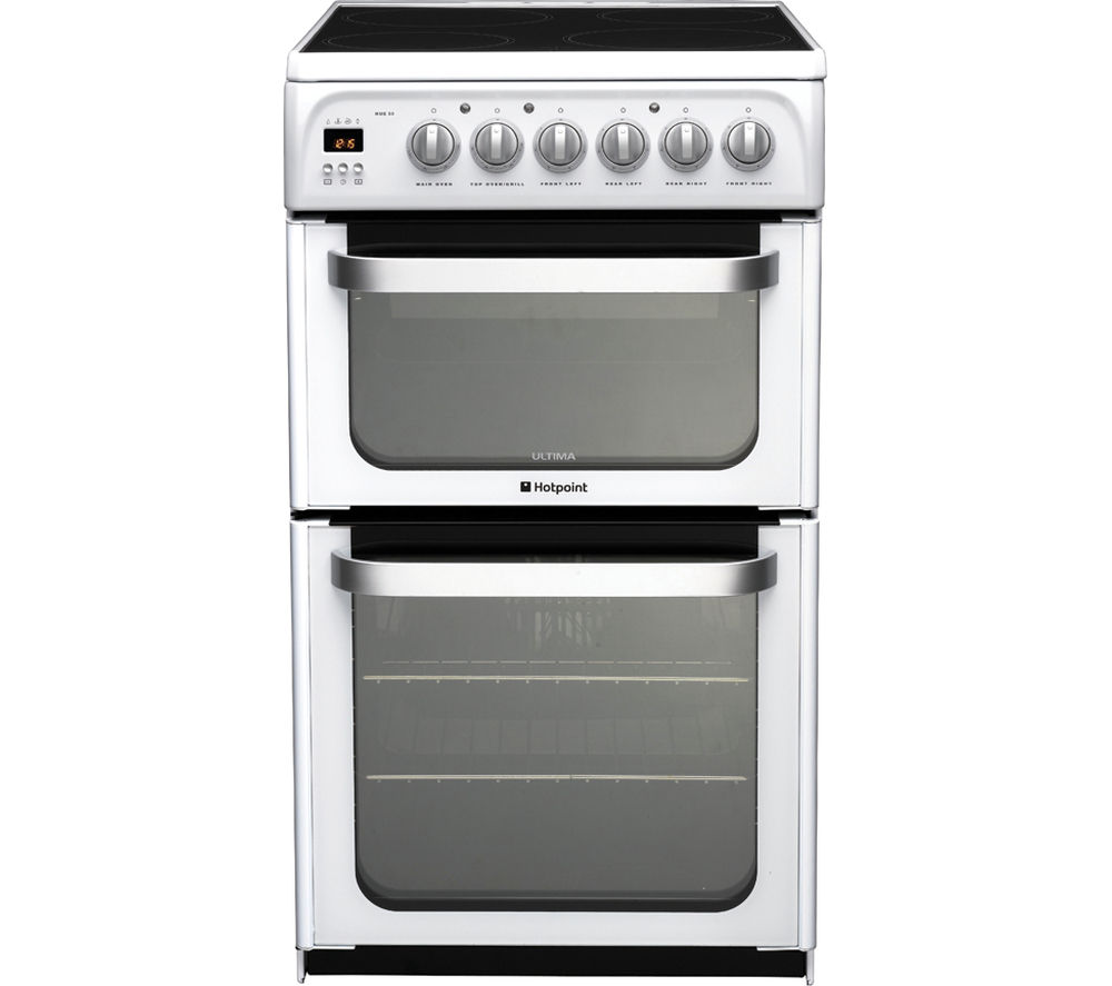 Hotpoint Ultima HUE53PS Electric Ceramic Cooker in White