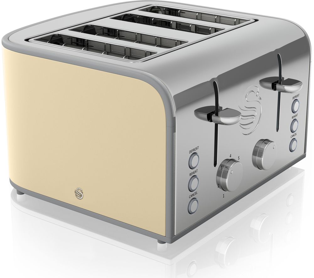 Buy SWAN Retro ST17010CN 4Slice Toaster Cream Free Delivery Currys