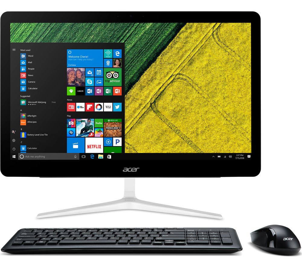 ACER Aspire Z24880 23.8" Touchscreen AllinOne PC Silver Deals PC