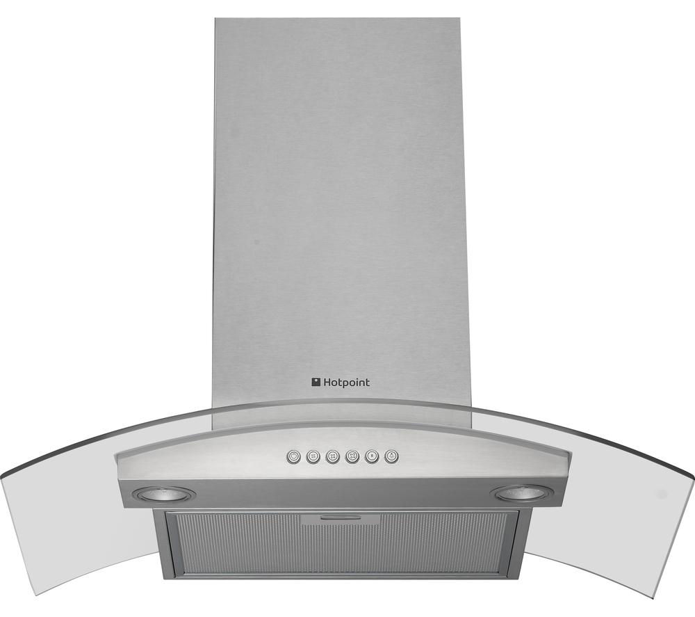 HOTPOINT HDA75SAB Chimney Cooker Hood Stainless Steel