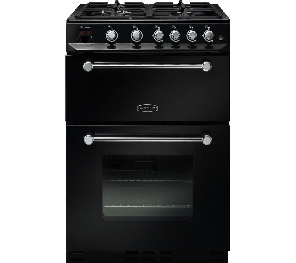 Buy RANGEMASTER Kitchener 60 Gas Cooker Black Free Delivery Currys