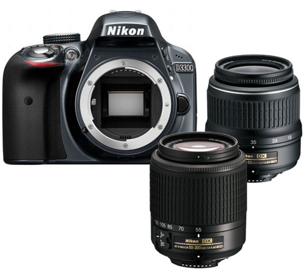 Buy NIKON D3300 DSLR Camera with Lens Kit & Accessory Bundle Free