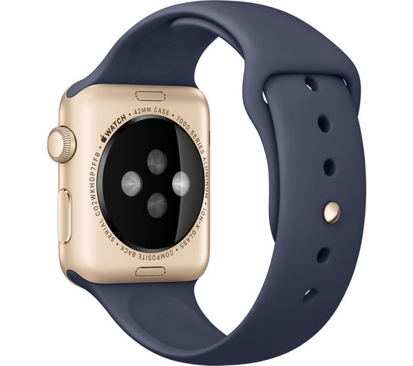Buy APPLE Watch 42 mm with Sports Band - Gold & Midnight